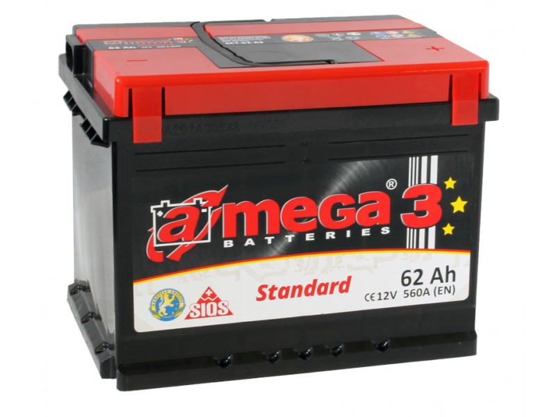 Аккумулятор A-mega Standard 62 R+ 560 A (EN)